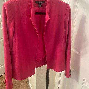 Vintage Louben Cashmere Wool Magenta Pink Blazer Size 4